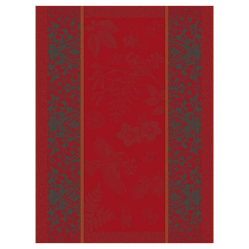 LE JACQUARD FRANÇAIS Le Jacquard Francais Poesie D'Hiver Red Christmas Tea or Kitchen Towel