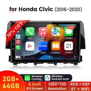 2+64GB Android 13 CarPlay Car Stereo Radio GPS For Honda Civic 2016-2020 WIFI BT - Bild 1 von 17