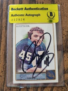 RUDY Ruettiger Rookie AUTO 2011 Topps Allen Ginters #238 BECKETT Authenticated - Picture 1 of 2