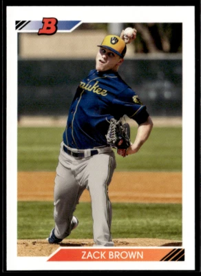 2020 Bowman Heritage #BHP34 Zack Brown Brewers - Image 1 of 2