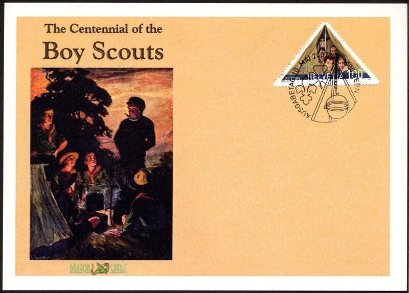 Sc. 1268 Switzerland Scouting Centennial Dragon Cards FDC - Image 1 of 1