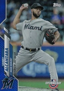 Topps 2020 día de apertura Sandy Alcantara lámina azul #49 Marlins QTY disponible - Imagen 1 de 1