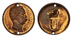 ITALIA UMBERTO I Gettone UMBERTO I RE D'ITALIA 1889  - Picture 1 of 1