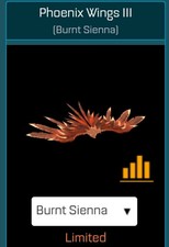 Burnt sienna Phoenix Wings 3 Topper - Rocket League Xbox One