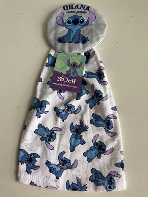 Toalla colgante de cocina Disney Lilo Stitch Ohana significa familia NUEVA Foto 1 de 4