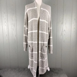 Thread & Supply Grey Open Front Pockets Cardigan Sweater Womens Gray Duster Maxi - Picture 1 of 8