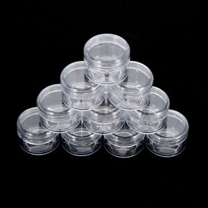 Mini White 10Pcs Cosmetic Empty Jar Pot Eyeshadow Makeup Face Cream ContaineH_A2