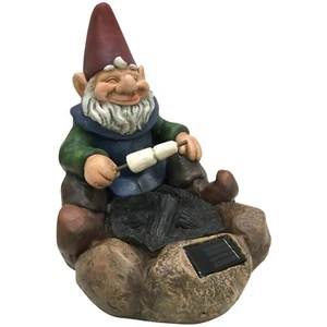 Solar-Powered LED Resin Gnome Lawn Ornament, 11.3-Inch - Picture 1 of 8
