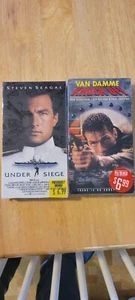 Under Siege Steven Seagal Vhs And Van Damme Knock Off Vhs Bundle - Picture 1 of 2