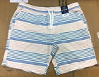 George Men's Striped Above The Knee Stretch Pull On Shorts Elastic Waist