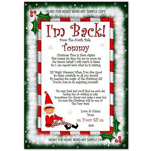 Elf Arrival Goodbye Personalised Letter for on the shelf accessories props nice