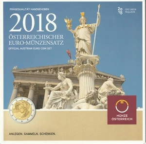 MDS ÖSTERREICH AUSTRIA EURO-MÜNZENSATZ KMS 2018 HGH IM FOLDER - Imagen 1 de 3