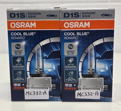 Like New! Genuine D1S OSRAM Xenarc D1S 5500K Cool Blue 66140CB HID Xenon bulbs - Image 1 of 4