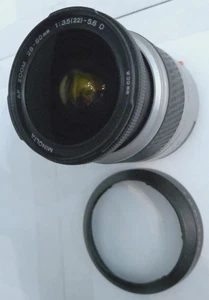 Minolta AF Zoom 28-80mm 1:3.5-5.5 D Macro Lens WITH A 28-80mm 3.5-5.6 Lens Hood - Picture 1 of 14