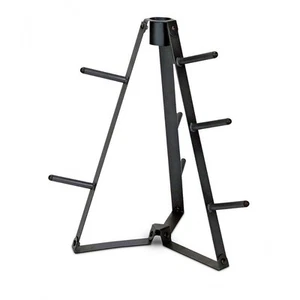Marcy Heavy Duty Steel Gym Plates Holder Weights Tree Storage Rack Stand Black - Picture 1 of 1