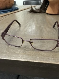 FENDI F883 Eyeglasses FRAMES Only F883 Puple Metallic  130 Italy - Picture 1 of 23