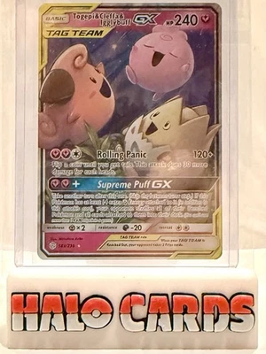 PACK FRESH Togepi & Cleffa & Igglybuff GX 143/236 Sm-Cosmic Eclipse Holo G - Image 1 of 2