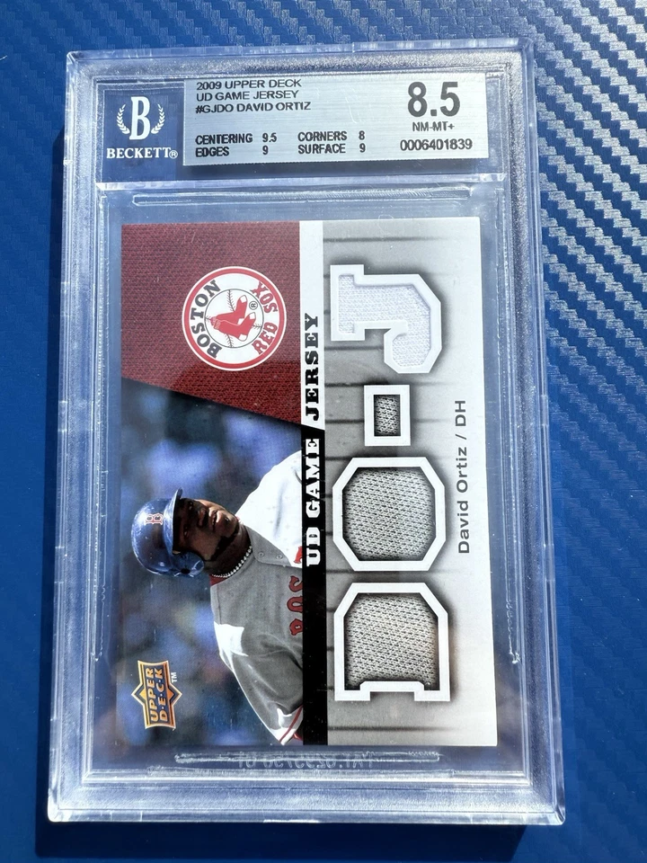 2009 Upper Deck UD Game Jersey GJ-DO David Ortiz Beckett 8.5 - Image 1 of 2