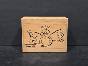 1990's Whipper Snapper Designs Rubber Stamp, 1006 Birds, Animals, Happy - Picture 1 of 2