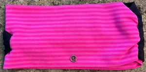 Lululemon "Post Headstand Headhugger" Pink Stripe/Black Wide Headband VERY RARE! - Picture 1 of 11