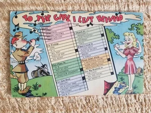 ALLA RAGAZZA CHE HO LASCIATO INDIETRO.CARTOLINA MILITARE VINTAGE*P69 - Foto 1 di 2