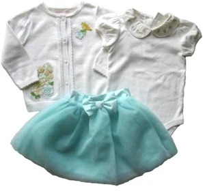 NUEVO Janie and Jack Primavera Celebración 12 18 M Conjunto Camisa Suéter Falda Tul - Imagen 1 de 7