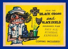 JOIN THE BLACK CROSS AND BLACK SHIELD INSURANCE 1960 LEAF FONEY ADS #26 GOOD