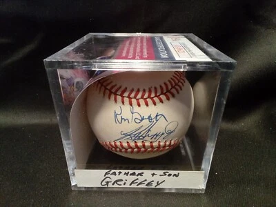 Ken Griffey Jr Sr Dual Signed Baseball JSA Certified Autograph BB # - Image 1 of 4