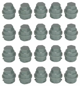 Dorman Grey Lug Nut Cover M24-2.0 Hex 19mm Set 20 for Chevy Buick Pontiac Saturn - Picture 1 of 4