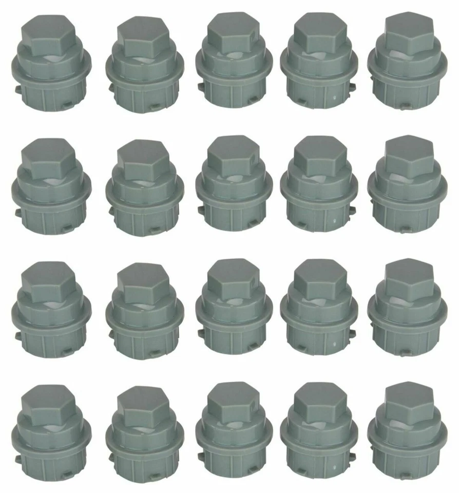 Juego de 20 cubiertas de tuerca hexagonal Dorman gris M24-2.0 19 mm para Chevy Buick Pontiac Saturn Foto 1 de 4