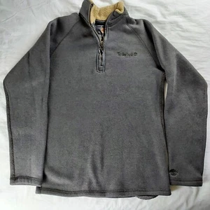 Timberland Mens Green 1/4 Zip Fleece Pullover Sweatshirt Size Medium (Flawed) - Picture 1 of 10