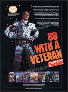 CAPCOM_/_CAPTAIN COMMANDO__Original 1989 Trade print AD / promo__Nintendo_NES - Bild 1 von 1