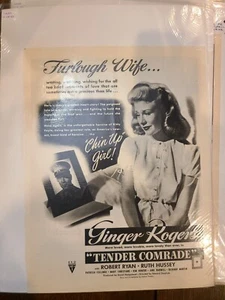 Zeitschrift Filmanzeige "Tender Comrade" von 1943 - Bild 1 von 2