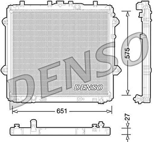 DENSO Radiator For TOYOTA Land Cruiser PRADO 09- 1640031710 - Изображение 1 из 1