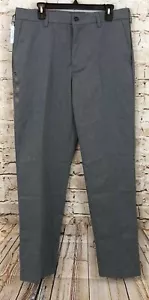 NEW Croft & Barrow pants mens 34 x 34 gray flat easy care khaki straight fit - Picture 1 of 6