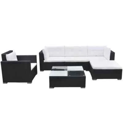 Poly Rattan Sitzgarnitur Gartenmöbel Gartengarnitur Sitzgruppe Essgruppe Sofa DE - Bild 1 von 4