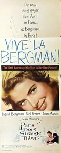 Paris Does Strange Things Ingrid Bergman Original US 14x36 Insert Movie Poster - Picture 1 of 1