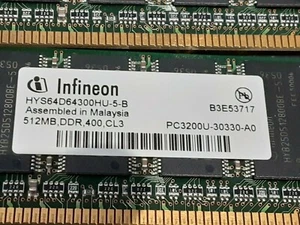 Infineon 1GB 2x512MB PC3200 DDR Non-ECC Desktop Memory RAM HYS64D64320HU-5-C - Picture 1 of 3