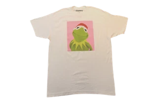 Disney The Muppets Mens Kermit The Frog White Christmas Shirt New M, L - Picture 1 of 5