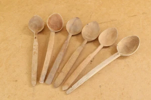 Vintage Kitchen Antique Early Primitive Wood Spoons Cutlery Kitchenware Cottage. - Picture 1 of 9