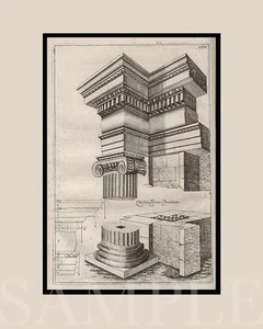 Vintage Technische Architektur Zeichnung Kunstwerk Bild 8X10 Neue Kunstdruck Alt - Bild 1 von 3