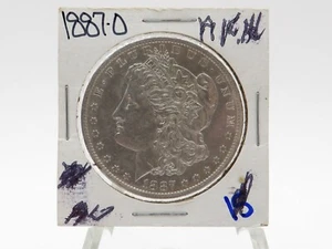 UNITED STATES 1887 - O MORGAN SILVER DOLLAR AU OR BETTER CONDITION* - Picture 1 of 5