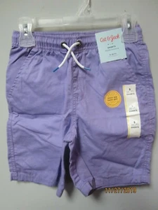 TWO PAIR!!! Cat & Jack Youth Girls Flexible Drawstring Lilac Shorts Size S (6/7) - Picture 1 of 3