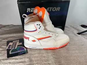 Vintage 1991 LA Gear Regulator Pump Basketball Shoes Blue/ Orange Youth Size 7 - Picture 1 of 12