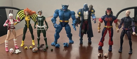 Marvel Legends Lot Of 7 Beast Thunderbird 2 Pack Rogue Maggot Gwenpool Siryn Cover