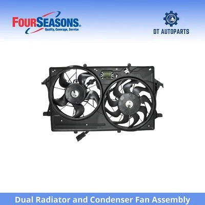 For 2000-2002 Ford Focus Dual Radiator and Condenser Fan Assembly 4 Seasons 2001 - Image 1 of 4