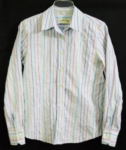Camisa Orvis Azul Claro Colorida Bordada Rayas Elastizada Abotonada (8) - Imagen 1 de 12