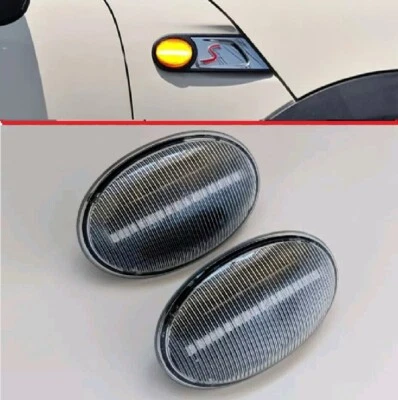 R59 MINI Cooper S JCW LED Dynamic Sequential Flowing Indicators Repeaters Clear - Image 1 of 4