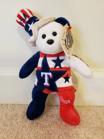 2001 Texas Rangers 4th Of July ML Team Beans Bear Cover