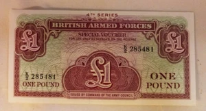 1962 One Pound BRITISH ARMED FORCE 4TH Series in protective sleeve - Picture 1 of 3